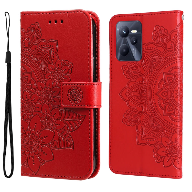 7-petal Flowers Embossing Pattern Horizontal Flip Leather Case, For Infinix Note 11 Pro/Note 11s, For OPPO Realme C35, For OPPO Reno7 SE 5G, For OPPO Reno7 Z/A96 5G/OnePlus Nord N20 5G