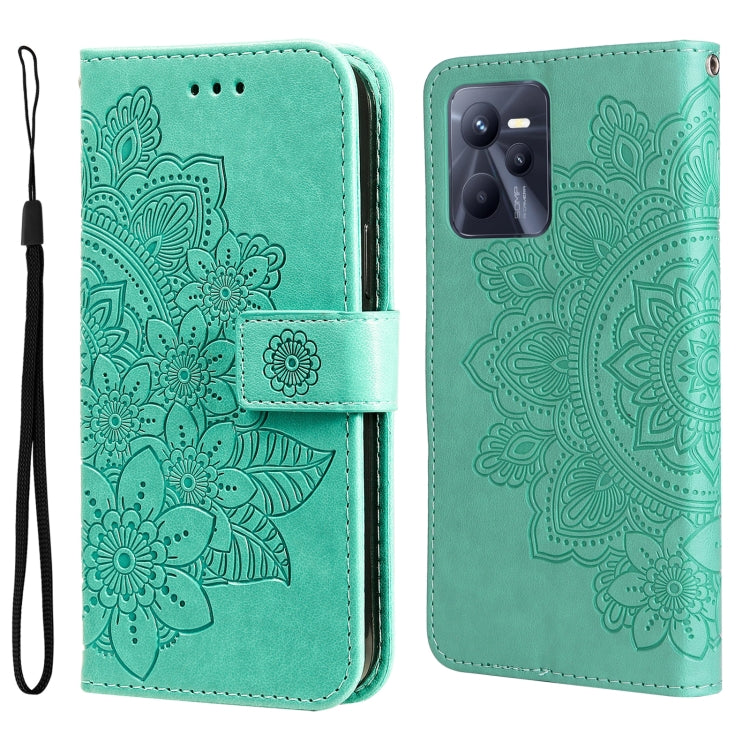 7-petal Flowers Embossing Pattern Horizontal Flip Leather Case, For Infinix Note 11 Pro/Note 11s, For OPPO Realme C35, For OPPO Reno7 SE 5G, For OPPO Reno7 Z/A96 5G/OnePlus Nord N20 5G