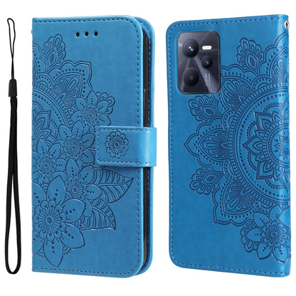 7-petal Flowers Embossing Pattern Horizontal Flip Leather Case, For Infinix Note 11 Pro/Note 11s, For OPPO Realme C35, For OPPO Reno7 SE 5G, For OPPO Reno7 Z/A96 5G/OnePlus Nord N20 5G
