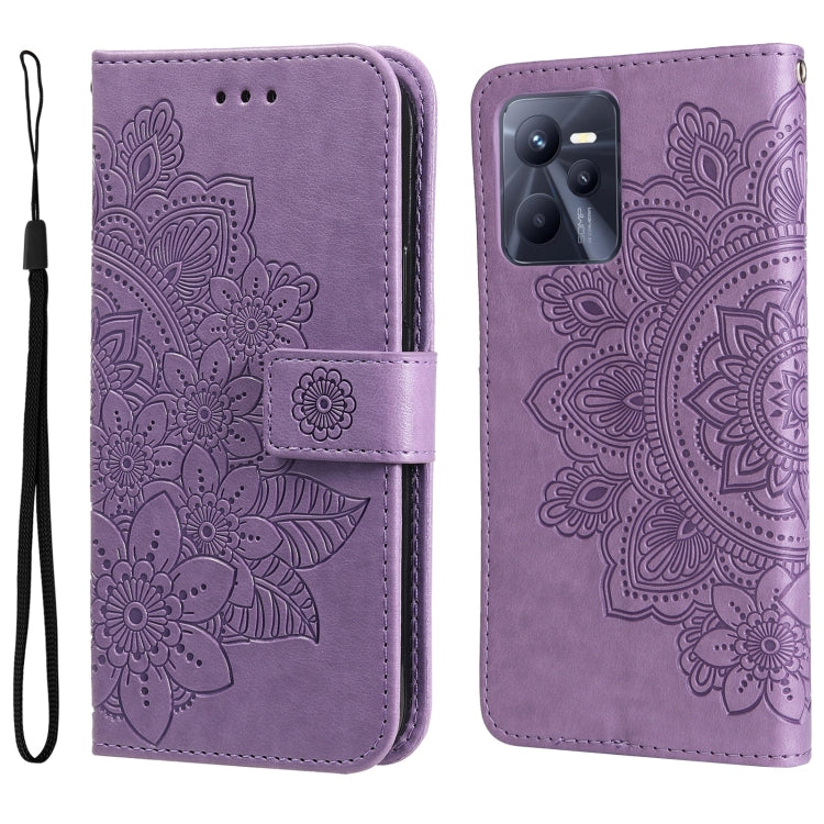 7-petal Flowers Embossing Pattern Horizontal Flip Leather Case, For Infinix Note 11 Pro/Note 11s, For OPPO Realme C35, For OPPO Reno7 SE 5G, For OPPO Reno7 Z/A96 5G/OnePlus Nord N20 5G