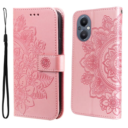 7-petal Flowers Embossing Pattern Horizontal Flip Leather Case, For Infinix Note 11 Pro/Note 11s, For OPPO Realme C35, For OPPO Reno7 SE 5G, For OPPO Reno7 Z/A96 5G/OnePlus Nord N20 5G