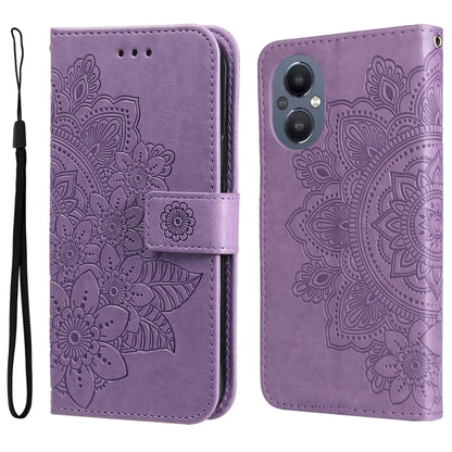 7-petal Flowers Embossing Pattern Horizontal Flip Leather Case, For Infinix Note 11 Pro/Note 11s, For OPPO Realme C35, For OPPO Reno7 SE 5G, For OPPO Reno7 Z/A96 5G/OnePlus Nord N20 5G