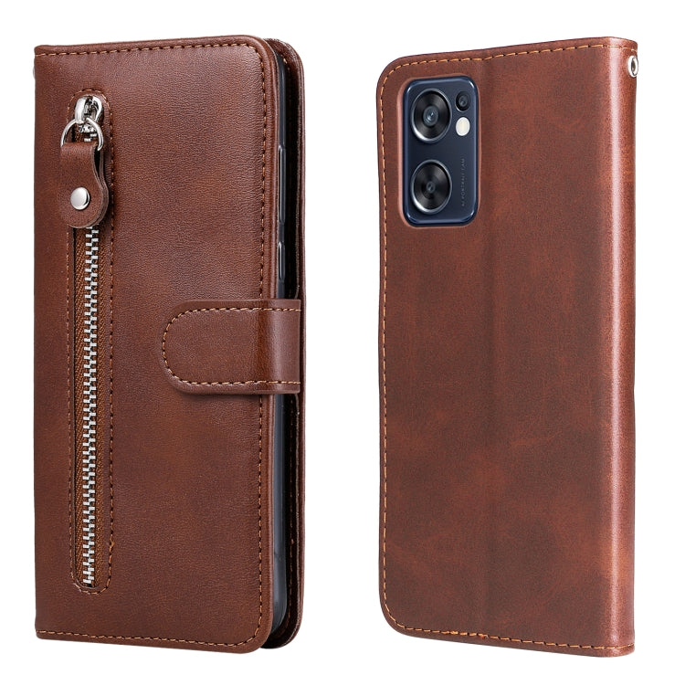 Fashion Calf Texture Zipper Horizontal Flip Leather Case, For OPPO Reno7 SE 5G, For OPPO Reno7 Z/A96 5G/OnePlus Nord N20 5G