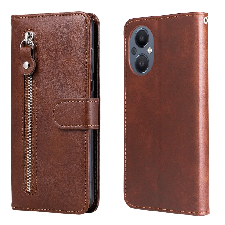 Fashion Calf Texture Zipper Horizontal Flip Leather Case, For OPPO Reno7 SE 5G, For OPPO Reno7 Z/A96 5G/OnePlus Nord N20 5G
