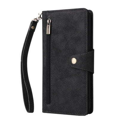 Rivet Buckle 9 Cards Three Fold Leather Phone Case, For OnePlus Nord N100, For OnePlus 7, For OnePlus 7 Pro, For OnePlus 7T