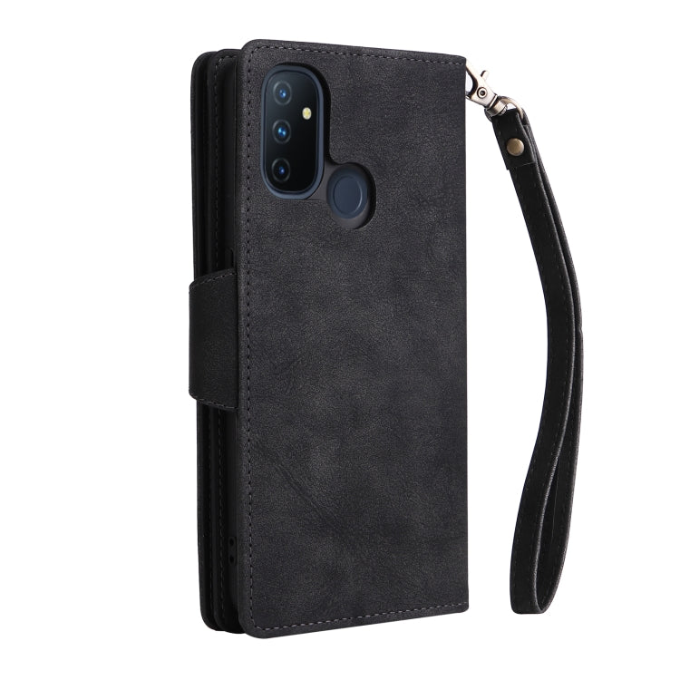 Rivet Buckle 9 Cards Three Fold Leather Phone Case, For OnePlus Nord N100, For OnePlus 7, For OnePlus 7 Pro, For OnePlus 7T