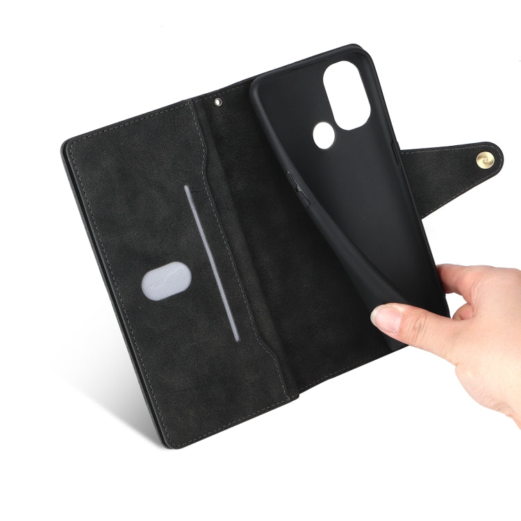 Rivet Buckle 9 Cards Three Fold Leather Phone Case, For OnePlus Nord N100, For OnePlus 7, For OnePlus 7 Pro, For OnePlus 7T