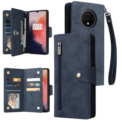 Rivet Buckle 9 Cards Three Fold Leather Phone Case, For OnePlus Nord N100, For OnePlus 7, For OnePlus 7 Pro, For OnePlus 7T