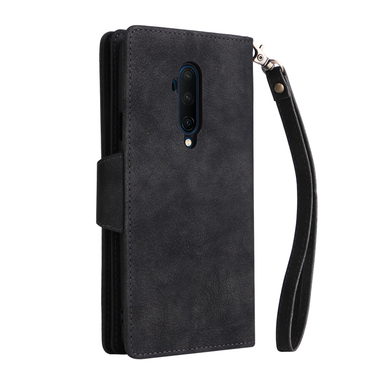 Rivet Buckle 9 Cards Three Fold Leather Phone Case, For OnePlus 7T Pro, For OnePlus 8, For OnePlus 8 Pro, For OnePlus Nord