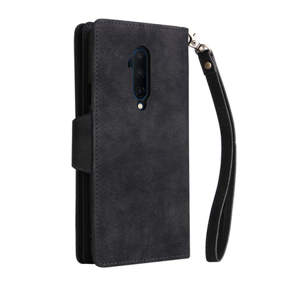 Rivet Buckle 9 Cards Three Fold Leather Phone Case, For OnePlus 7T Pro, For OnePlus 8, For OnePlus 8 Pro, For OnePlus Nord