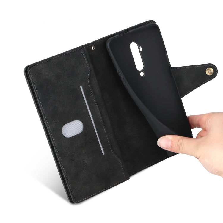 Rivet Buckle 9 Cards Three Fold Leather Phone Case, For OnePlus 7T Pro, For OnePlus 8, For OnePlus 8 Pro, For OnePlus Nord