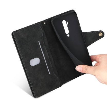Rivet Buckle 9 Cards Three Fold Leather Phone Case, For OnePlus 7T Pro, For OnePlus 8, For OnePlus 8 Pro, For OnePlus Nord