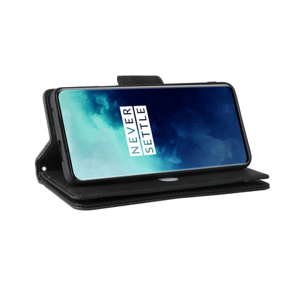 Rivet Buckle 9 Cards Three Fold Leather Phone Case, For OnePlus 7T Pro, For OnePlus 8, For OnePlus 8 Pro, For OnePlus Nord
