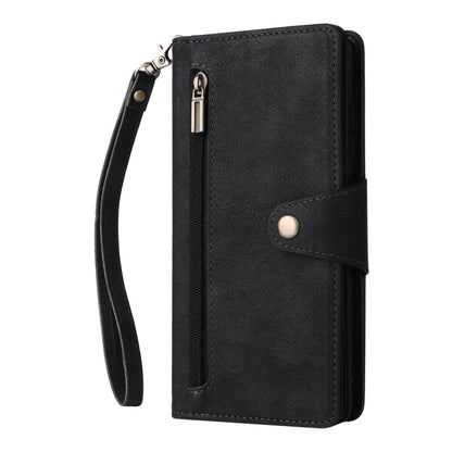 Rivet Buckle 9 Cards Three Fold Leather Phone Case, For OnePlus 9, For OnePlus 9 Pro, For OnePlus Nord 2
