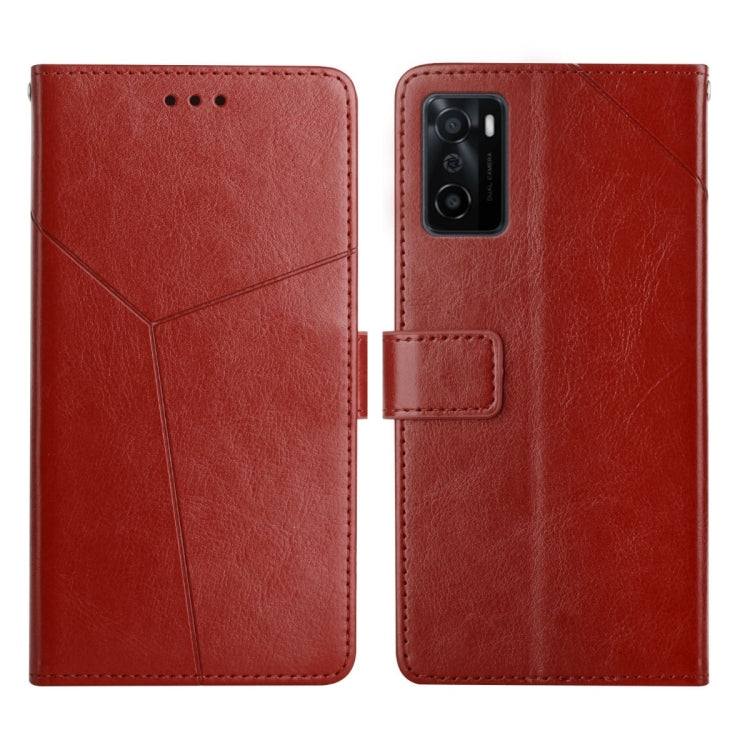 Y Stitching Horizontal Flip Leather Phone Case, For OPPO A53 4G, For OPPO A54 / A16 4G, For OPPO A54 5g, For OPPO A55S Japan Version