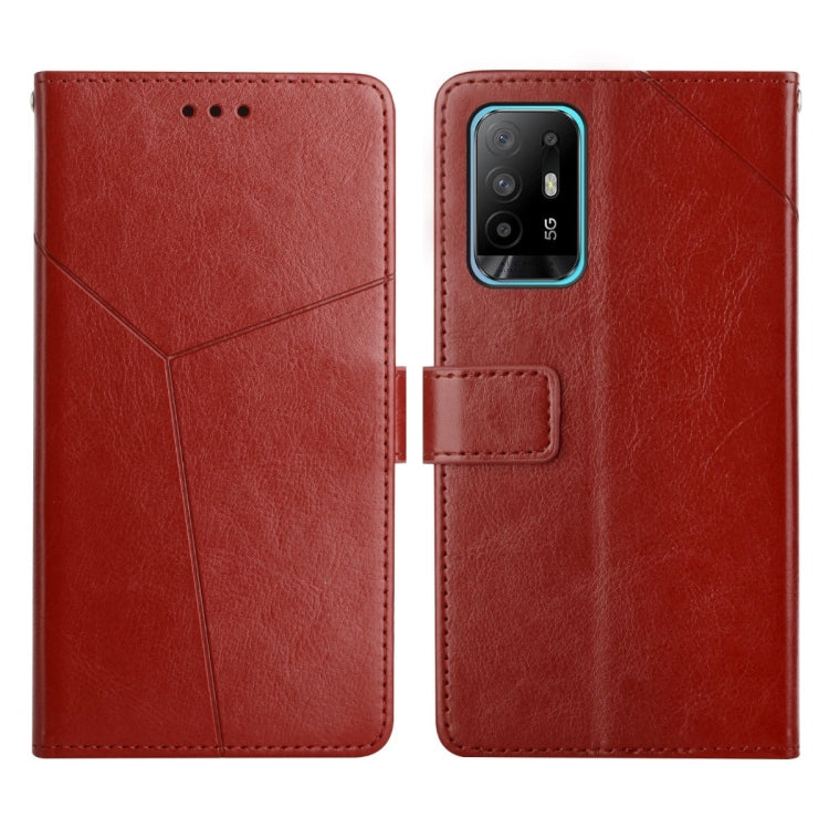 Y Stitching Horizontal Flip Leather Phone Case, For OPPO A94 5G, For OPPO F17, For OPPO F17 Pro, For OPPO A74 4G / F19