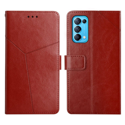 Y Stitching Horizontal Flip Leather Phone Case, For OPPO Reno4 Pro 5G, For OPPO Reno5 4G, For OPPO Reno5 5G, For OPPO Reno5 Pro 5G