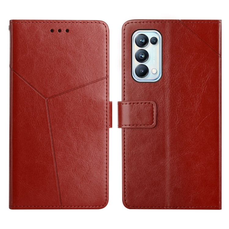 Y Stitching Horizontal Flip Leather Phone Case, For OPPO Reno4 Pro 5G, For OPPO Reno5 4G, For OPPO Reno5 5G, For OPPO Reno5 Pro 5G