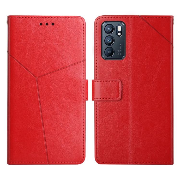 Y Stitching Horizontal Flip Leather Phone Case, For OPPO Reno6 5G, For OPPO Reno6 Pro 5G, For OPPO Reno6 Pro+ 5G, For OPPO Realme 9i