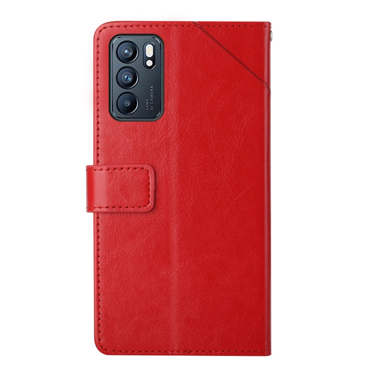 Y Stitching Horizontal Flip Leather Phone Case, For OPPO Reno6 5G, For OPPO Reno6 Pro 5G, For OPPO Reno6 Pro+ 5G, For OPPO Realme 9i
