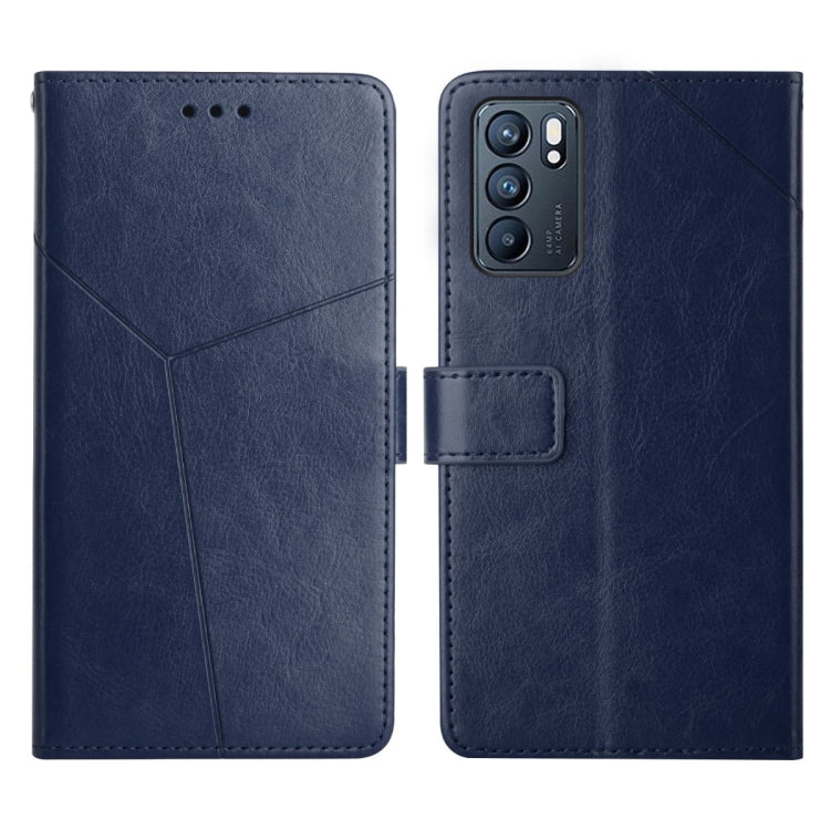 Y Stitching Horizontal Flip Leather Phone Case, For OPPO Reno6 5G, For OPPO Reno6 Pro 5G, For OPPO Reno6 Pro+ 5G, For OPPO Realme 9i