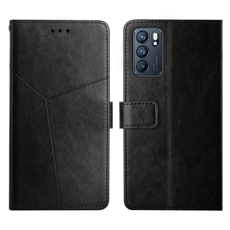 Y Stitching Horizontal Flip Leather Phone Case, For OPPO Reno6 5G, For OPPO Reno6 Pro 5G, For OPPO Reno6 Pro+ 5G, For OPPO Realme 9i