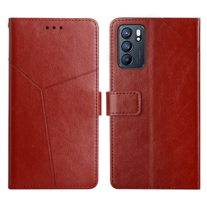 Y Stitching Horizontal Flip Leather Phone Case, For OPPO Reno6 5G, For OPPO Reno6 Pro 5G, For OPPO Reno6 Pro+ 5G, For OPPO Realme 9i