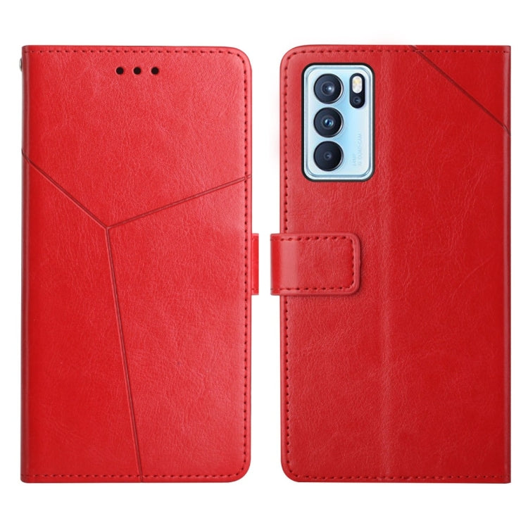 Y Stitching Horizontal Flip Leather Phone Case, For OPPO Reno6 5G, For OPPO Reno6 Pro 5G, For OPPO Reno6 Pro+ 5G, For OPPO Realme 9i