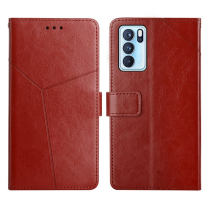 Y Stitching Horizontal Flip Leather Phone Case, For OPPO Reno6 5G, For OPPO Reno6 Pro 5G, For OPPO Reno6 Pro+ 5G, For OPPO Realme 9i