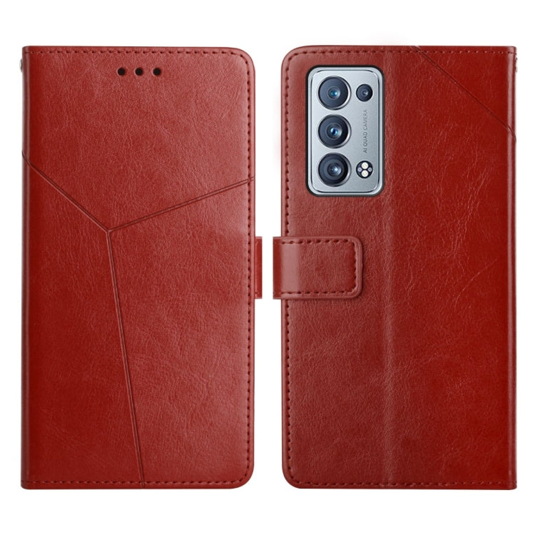 Y Stitching Horizontal Flip Leather Phone Case, For OPPO Reno6 5G, For OPPO Reno6 Pro 5G, For OPPO Reno6 Pro+ 5G, For OPPO Realme 9i