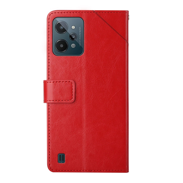 Y Stitching Horizontal Flip Leather Phone Case, For OPPO Realme C31, For OPPO Realme C35