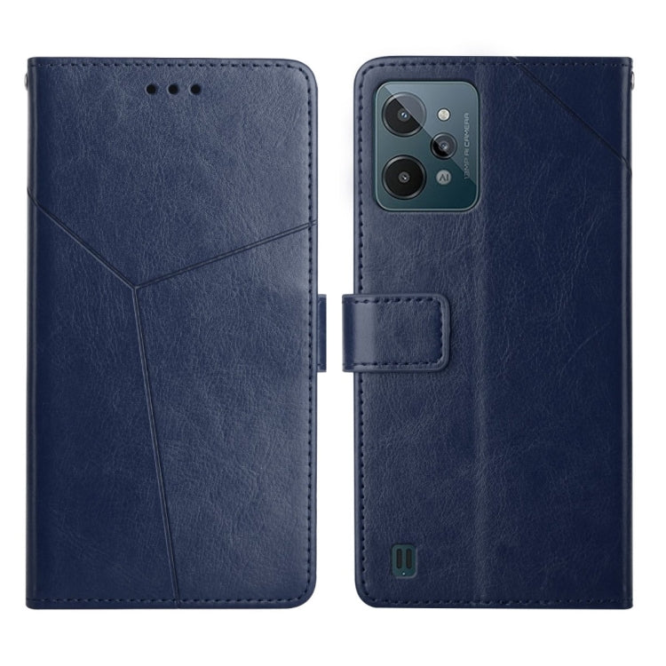 Y Stitching Horizontal Flip Leather Phone Case, For OPPO Realme C31, For OPPO Realme C35
