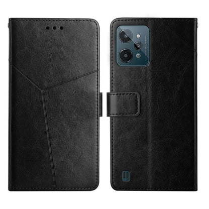 Y Stitching Horizontal Flip Leather Phone Case, For OPPO Realme C31, For OPPO Realme C35