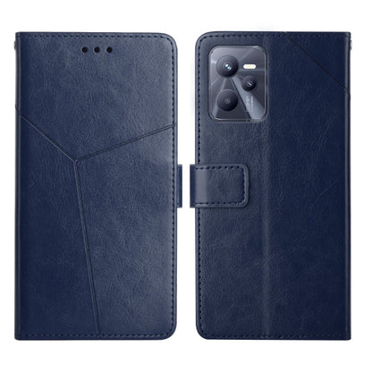 Y Stitching Horizontal Flip Leather Phone Case, For OPPO Realme C31, For OPPO Realme C35