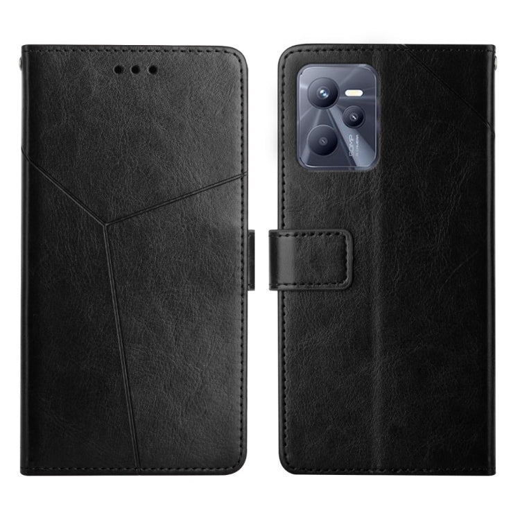 Y Stitching Horizontal Flip Leather Phone Case, For OPPO Realme C31, For OPPO Realme C35