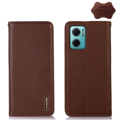 KHAZNEH Nappa Top Layer Cowhide Leather Phone Case, For Xiaomi Redmi Note 11E / Redmi 10 5G, For Xiaomi Poco M4 Pro 4G, For Xiaomi Poco X4 Pro 5G