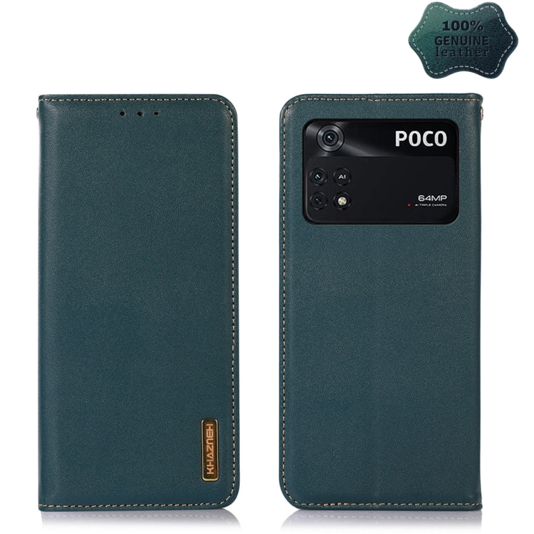 KHAZNEH Nappa Top Layer Cowhide Leather Phone Case, For Xiaomi Redmi Note 11E / Redmi 10 5G, For Xiaomi Poco M4 Pro 4G, For Xiaomi Poco X4 Pro 5G