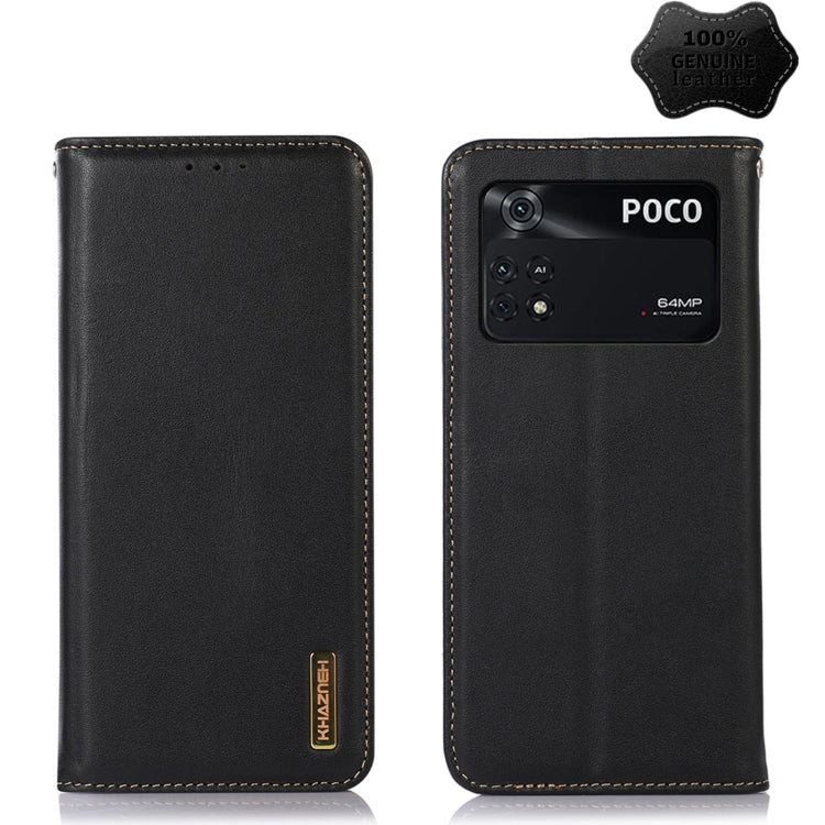 KHAZNEH Nappa Top Layer Cowhide Leather Phone Case, For Xiaomi Redmi Note 11E / Redmi 10 5G, For Xiaomi Poco M4 Pro 4G, For Xiaomi Poco X4 Pro 5G
