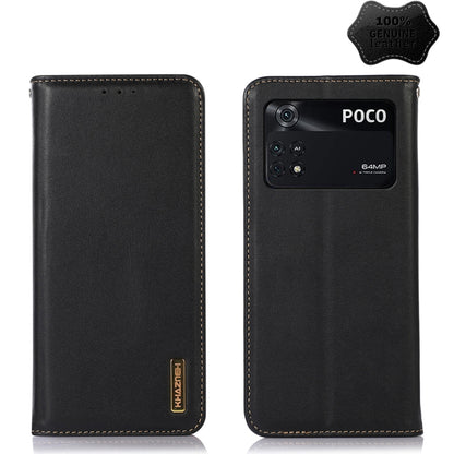 KHAZNEH Nappa Top Layer Cowhide Leather Phone Case, For Xiaomi Redmi Note 11E / Redmi 10 5G, For Xiaomi Poco M4 Pro 4G, For Xiaomi Poco X4 Pro 5G