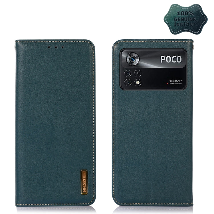 KHAZNEH Nappa Top Layer Cowhide Leather Phone Case, For Xiaomi Redmi Note 11E / Redmi 10 5G, For Xiaomi Poco M4 Pro 4G, For Xiaomi Poco X4 Pro 5G