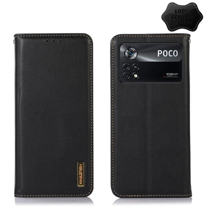 KHAZNEH Nappa Top Layer Cowhide Leather Phone Case, For Xiaomi Redmi Note 11E / Redmi 10 5G, For Xiaomi Poco M4 Pro 4G, For Xiaomi Poco X4 Pro 5G
