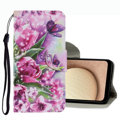 Coloured Drawing Pattern Leather Phone Case, For Samsung Galaxy A02s US Version