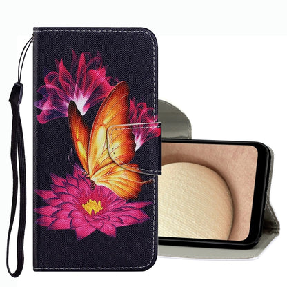 Coloured Drawing Pattern Leather Phone Case, For Samsung Galaxy A02s US Version