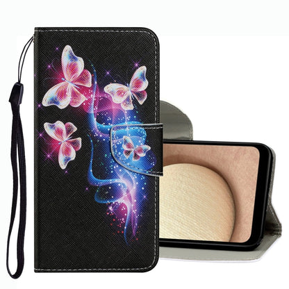 Coloured Drawing Pattern Leather Phone Case, For Samsung Galaxy A02s US Version