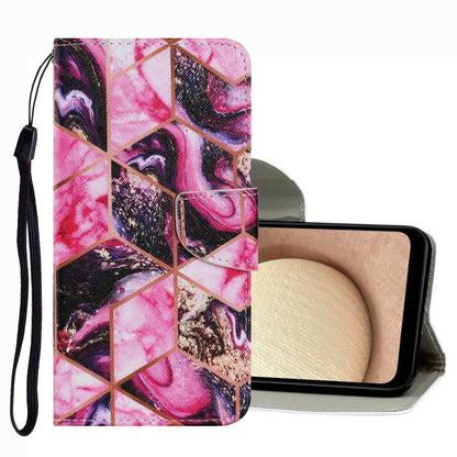 Coloured Drawing Pattern Leather Phone Case, For Samsung Galaxy A03s