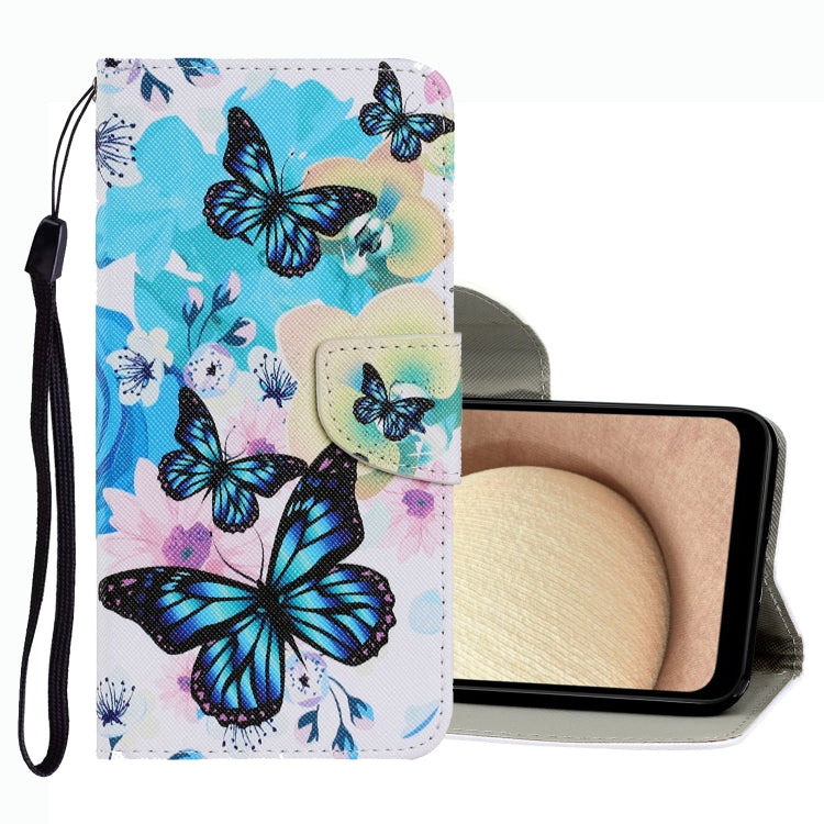 Coloured Drawing Pattern Leather Phone Case, For Samsung Galaxy A03s