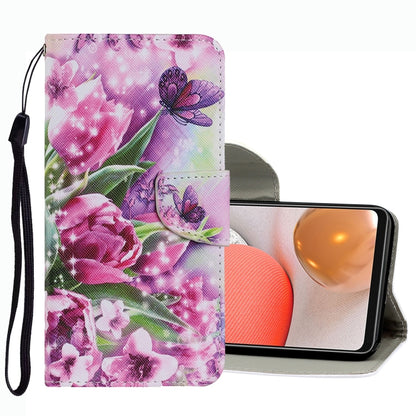 Coloured Drawing Pattern Leather Phone Case, For Samsung Galaxy A42 5G