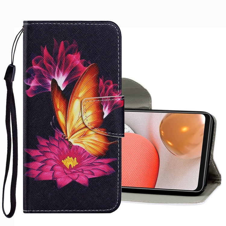 Coloured Drawing Pattern Leather Phone Case, For Samsung Galaxy A42 5G