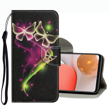 Coloured Drawing Pattern Leather Phone Case, For Samsung Galaxy A42 5G