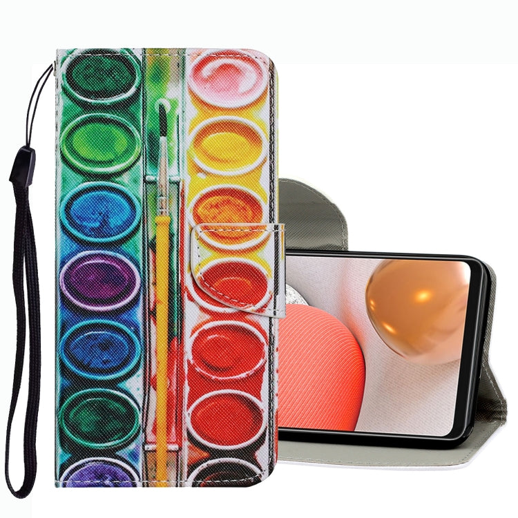 Coloured Drawing Pattern Leather Phone Case, For Samsung Galaxy A42 5G